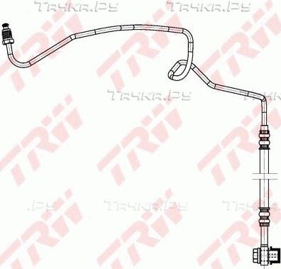 Тормозной шланг TRW задний левый внешний для Skoda Octavia Tour 1996-2010. Артикул PHD941