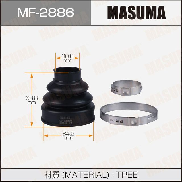 Пыльник ШРУСа MASUMA MF-2886 (пластик) + спецхомут. Артикул MF2886