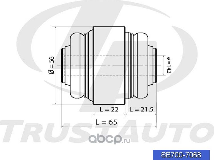 Сайлентблок плавающий ТА (Trustauto). Артикул SB7007068