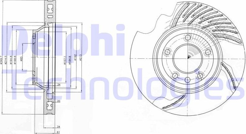 Тормозной диск Delphi. Артикул BG9950