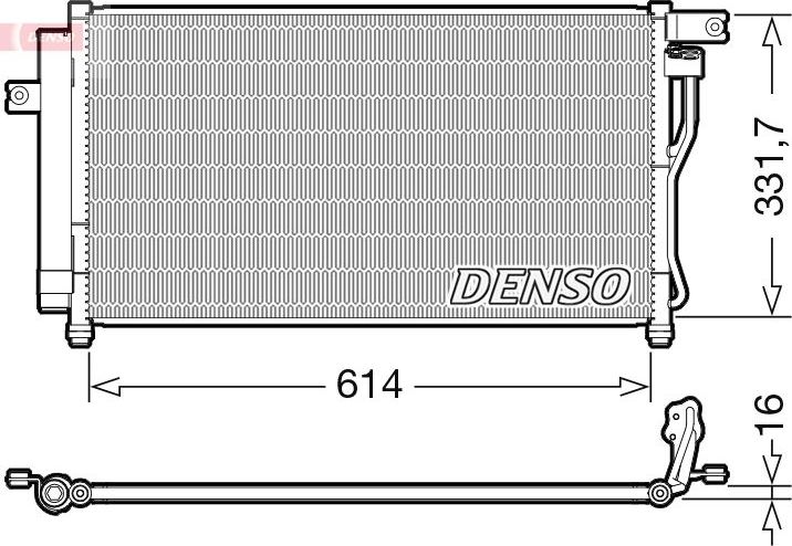 Радиатор кондиционера (конденсатор) Denso. Артикул DCN41009