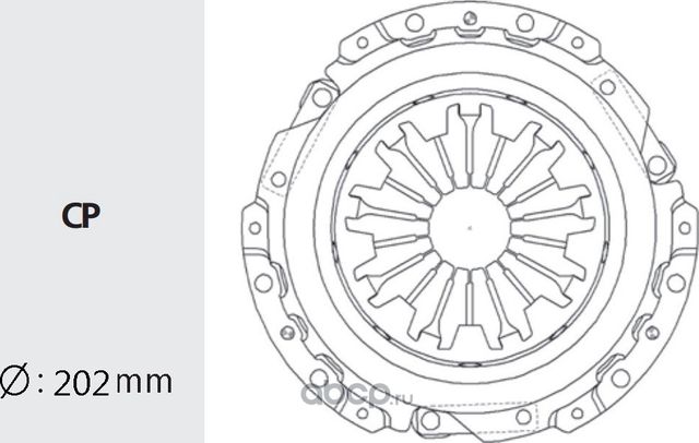 Корзина сцепления MITSUBISHI Colt (95-) (1.5/1.6),Galant (88-) (1.8) (200мм) VAL (Valeo). Артикул MTC05