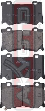 Тормозные колодки Akyoto Packing AKYOTO. Артикул AKD-02101