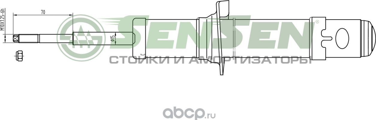 АМОРТИЗАТОР HYUNDAI SONATA IV / KIA MAGENTIS 2,0-2,5V6 ПЕРЕДНИЙ L+R (Sensen). Артикул 42130052