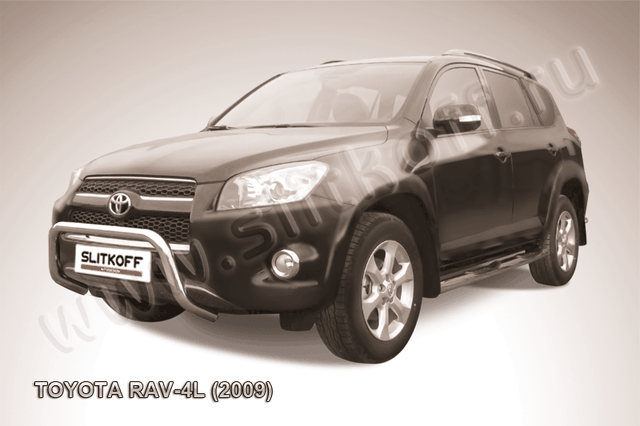 Кенгурятник Slitkoff d57 низкий для Toyota RAV4 III LWB 2009-2010. Артикул TR409L-004