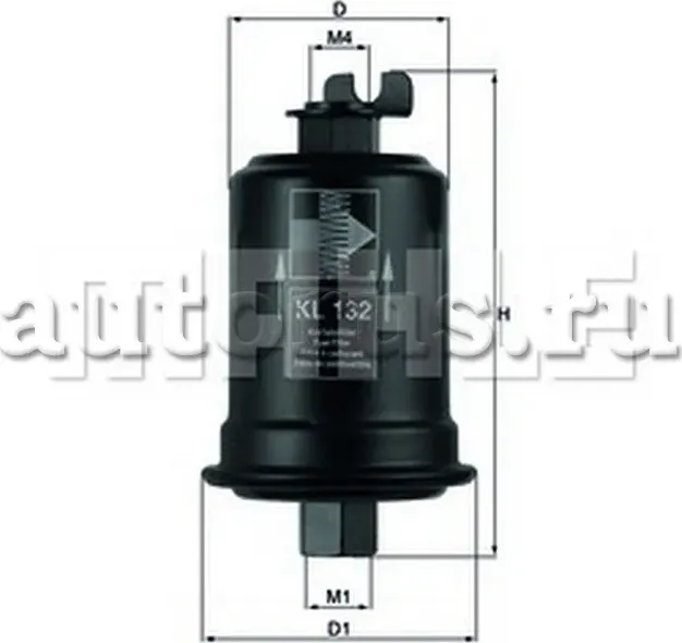Фильтр топливный MITS/TOYOTA GALANT/LANCER/CARINA/CELICA/STARLET -97 (Mahle/Knecht). Артикул KL132