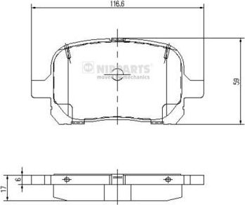 Тормозные колодки Nipparts. Артикул J3602081