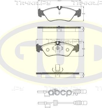 Тормозные колодки G.U.D.. Артикул GBP058000