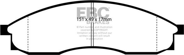 Тормозные колодки EBC Brakes. Артикул DP1046