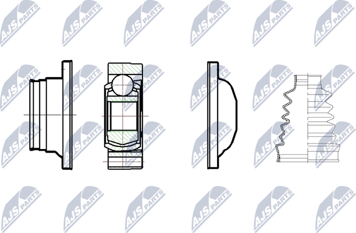 Шрус внутренний (граната) NTY. Артикул NPW-ME-097