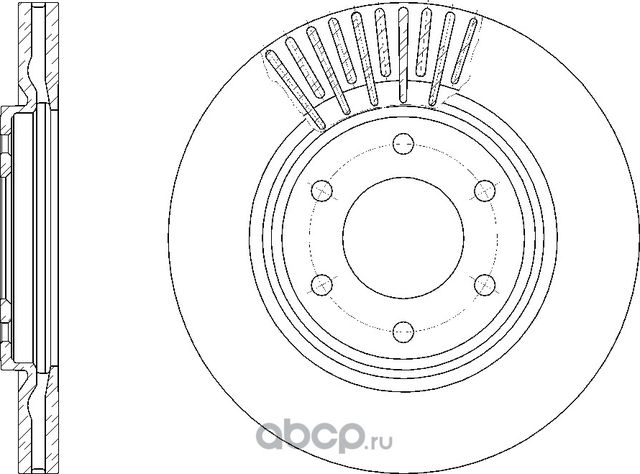 Диск тормозной вентилируемый (G-Brake). Артикул GR20953