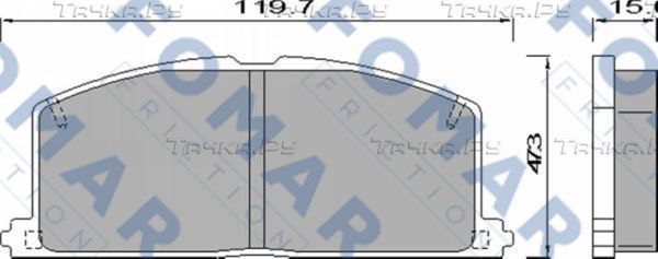 Тормозные колодки Fomar передние для Toyota Corolla E110 1997-2001. Артикул FO 440481
