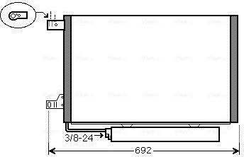 Радиатор кондиционера (конденсатор) AVA (алюминий) для Mercedes-Benz B-Класс I (W245) 2005-2011. Артикул MSA5386D