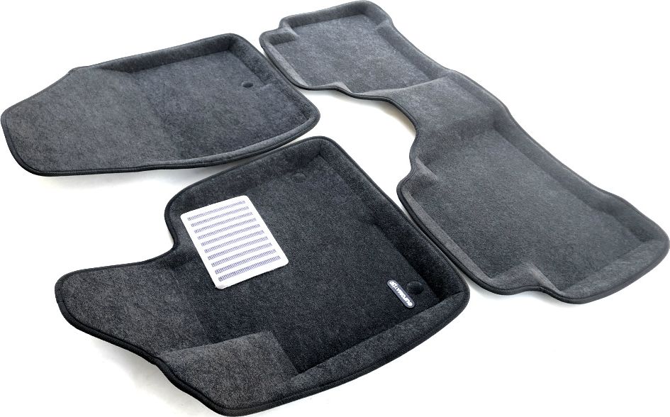 Коврики текстильные Euromat 3D Lux для салона Hyundai Santa Fe III 2012-2018 Темно-серый. Артикул EM3D-002723G