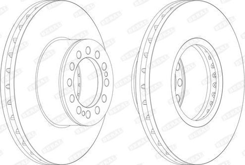Тормозной диск BERAL передний/задний для MAN F2000 1994-2002. Артикул BCR214A