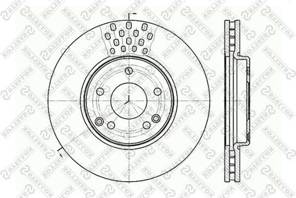 Тормозной диск Stellox передний для Chrysler Crossfire 2003-2008. Артикул 6020-3341V-SX