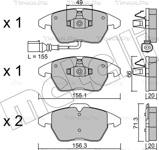 Тормозные колодки Metelli. Артикул 22-0548-0