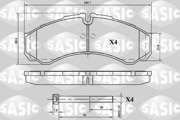 Тормозные колодки Sasic передние/задние для IVECO Daily III 1999-2007. Артикул 6216040
