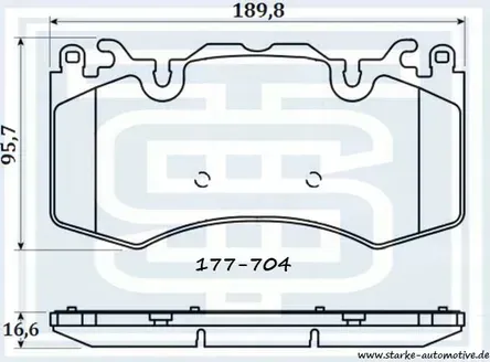 Колодки тормозные перед (Starke). Артикул 177704