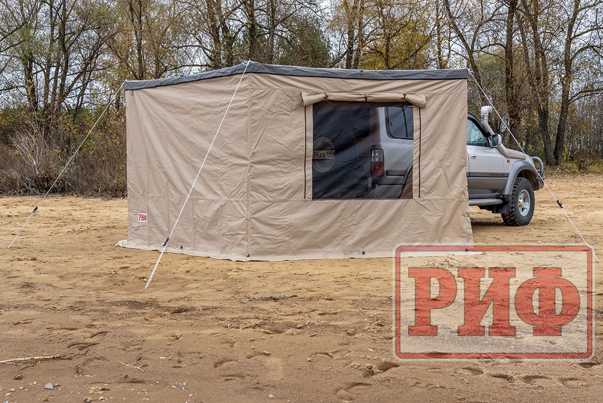 Стенки РИФ для комбинированной (прямоугольной с веерной частью) маркизы 2,5х2,5 м левые. Артикул RIFANF072525601