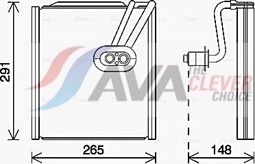 Испаритель кондиционера AVA (алюминий). Артикул HYV444