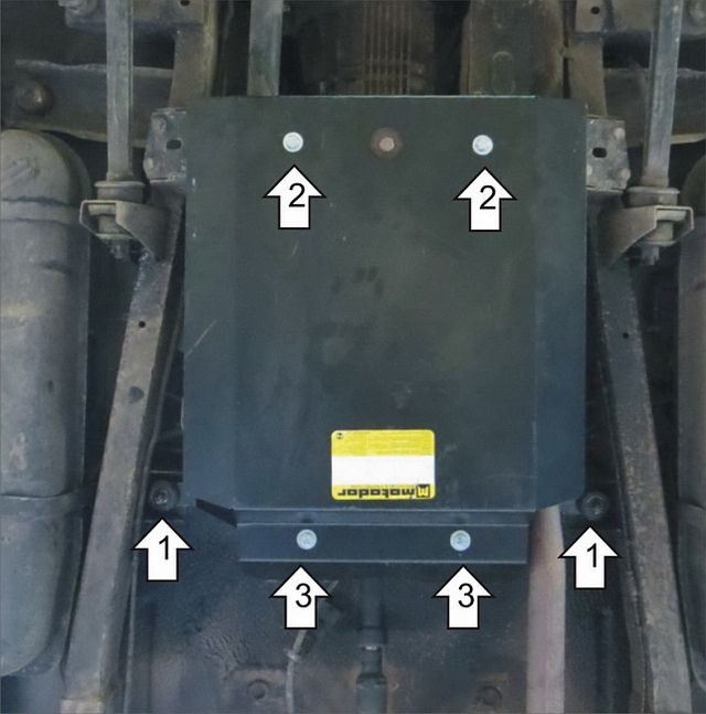 Защита Мотодор для раздаточной коробки УАЗ Патриот 2013-2026. Артикул 16505