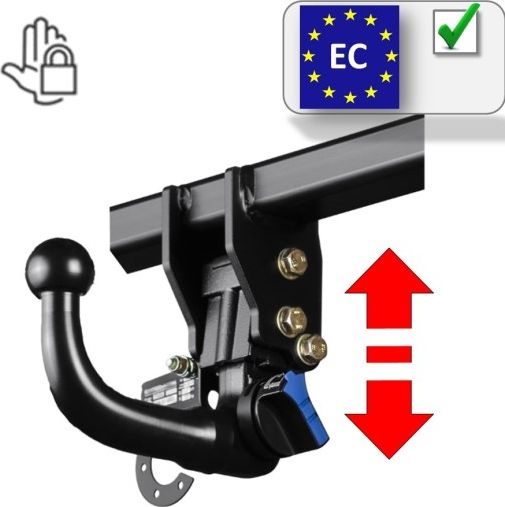 Фаркоп Auto-Hak для BMW 7 F01, F02 4D 2008-2015 Быстросъемный крюк. Артикул B 24V