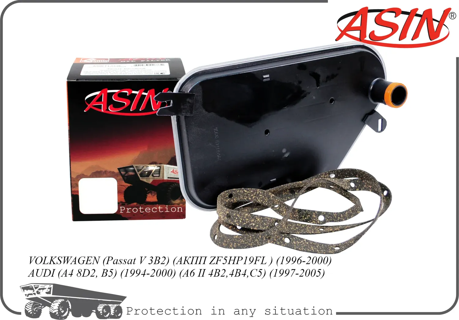 Фильтр масляный АКПП (с прокладкой) (Asin). Артикул ASINFL2371