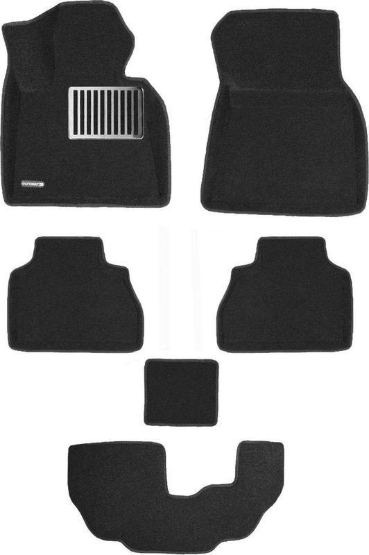 Коврики текстильные Euromat 3D Lux для салона BMW X7 G07 7 мест 2019-2026. Артикул EM3D-001226.1