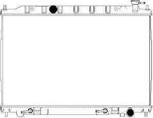 Радиатор охлаждения двигателя Sakura для Nissan Murano Z50 2003-2008. Артикул 3341-1036