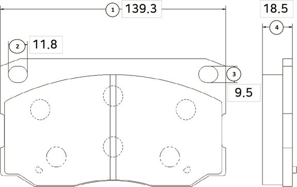Тормозные колодки CTR. Артикул GK0482