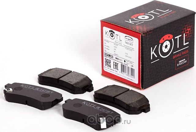 Колодки тормозные дисковые задние к-т HYUNDAI ACCENT  i30  ix35  NF  SONATA  KIA CEED  CERATO  PICAN (Kotl) Kotl. Артикул 3421kt