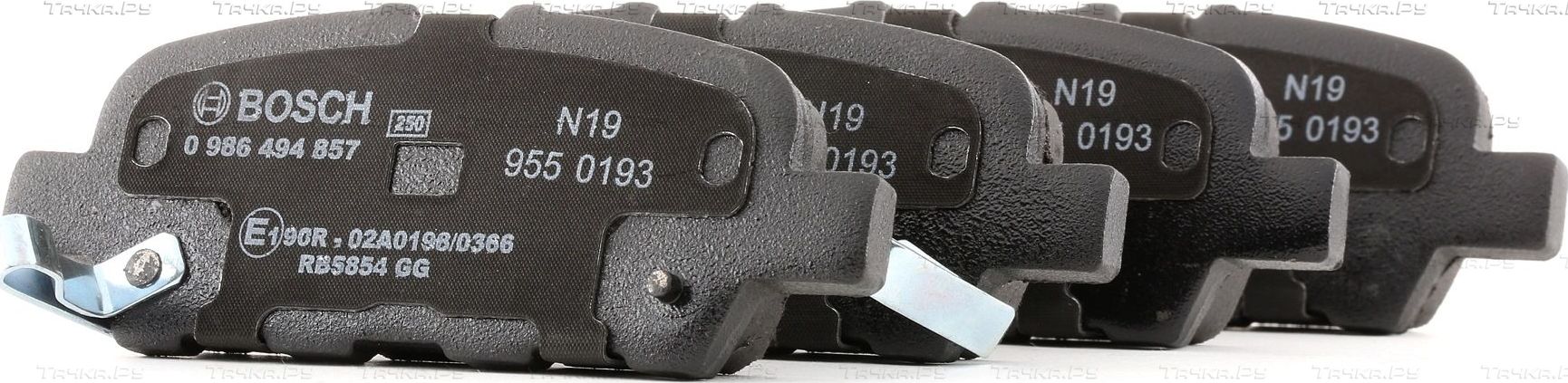 Тормозные колодки Bosch (Low-Metallic) задние для Nissan Leaf II (ZE1) 2019-2026. Артикул 0 986 494 857