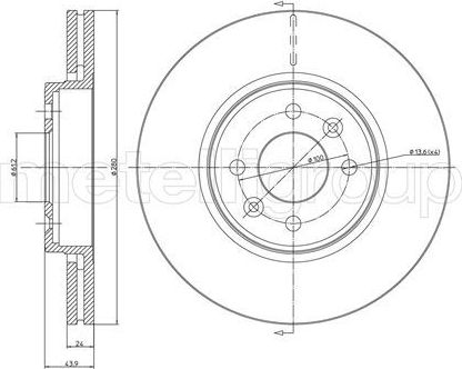 Тормозной диск Trusting передний для SEAT Cordoba I 1996-2002. Артикул DF442
