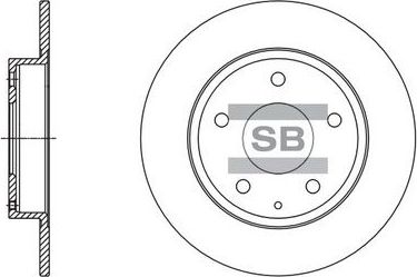 Тормозной диск Sangsin Hi-Q задний для Mazda 3 IV (BP) 2018-2026. Артикул SD4422