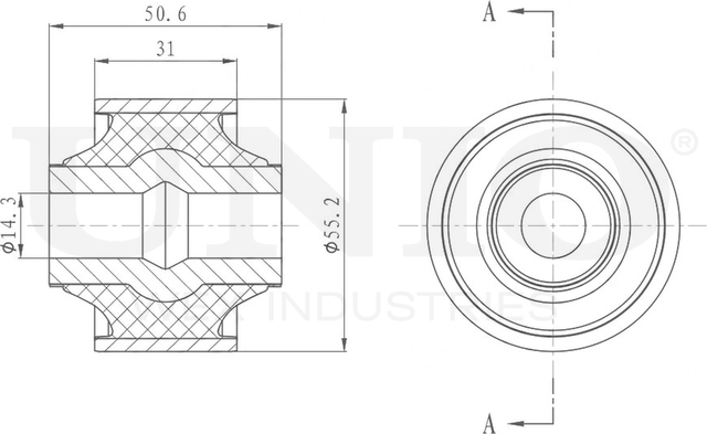 Сайлентблок рычага подвески (Unio). Артикул RMP-20249