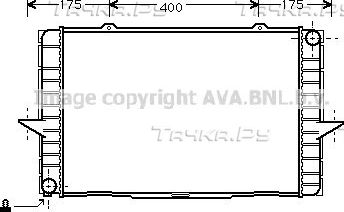 Радиатор охлаждения двигателя AVA для Volvo S70 1996-1998. Артикул VO2063