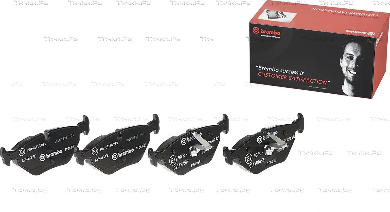 Тормозные колодки Brembo задние для BMW Z4 I (E85/E86) 2002-2009. Артикул P 06 025
