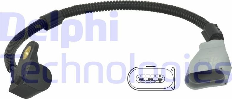 Датчик положения распредвала Delphi для Volkswagen Jetta V 2005-2008. Артикул SS11037