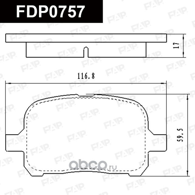 Колодки тормозные передние (FAP). Артикул FDP0757