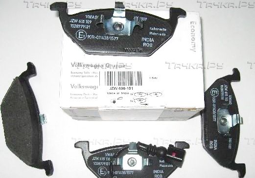 Тормозные колодки VAG передние для SEAT Leon II 2005-2013. Артикул JZW698151