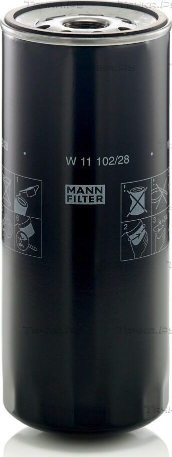 Масляный фильтр Mann-Filter для Fendt Vario 2013-2026. Артикул W 11 102/28