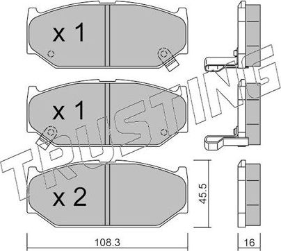 Тормозные колодки Trusting. Артикул 914.0