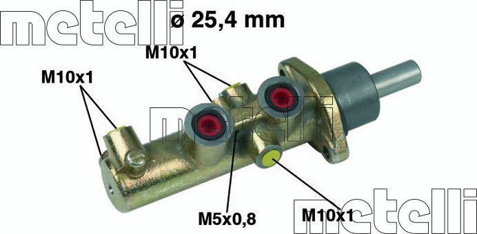 Тормозной цилиндр главный Metelli (Чугун). Артикул 05-0446