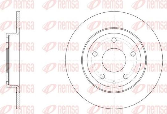 Тормозной диск Remsa. Артикул 61519.00