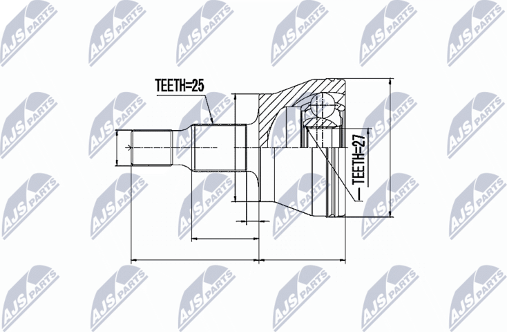 Шрус внутренний (граната) NTY. Артикул NPZ-ME-008