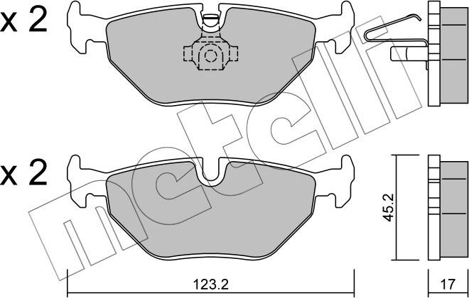 Тормозные колодки Metelli. Артикул 22-0261-0