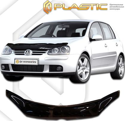 Дефлектор СА Пластик для капота (Classic черный) Volkswagen Golf V 2003-2009. Артикул 2010010101442
