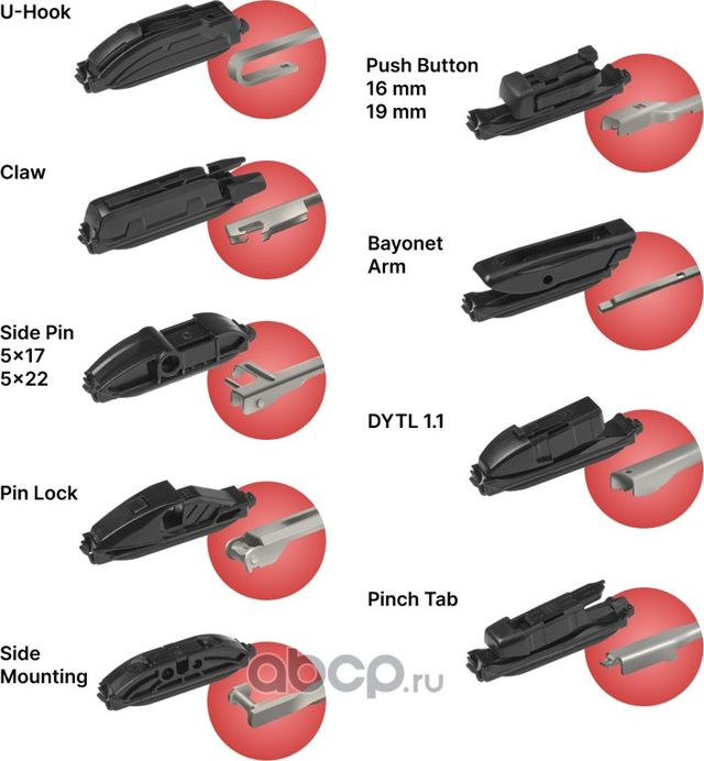 Щетка стеклоочистителя гибридная Double Force 650 мм (26) Double Force. Артикул DFHY26