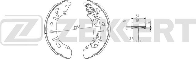 Тормозные колодки Zekkert задние для Fiat Doblo II 2010-2026. Артикул BK-4006
